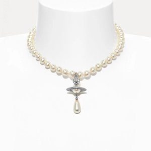 Vivienne Westwood Drop Silver Necklace